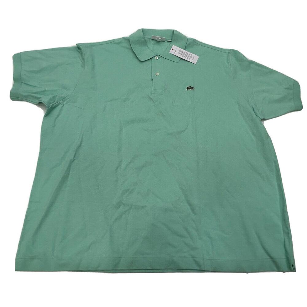 Lacoste Mens Size 4X Green L1212 Classic Fit Polo Shirt Short‎ Sleeve NWT